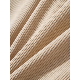 Men's Retro Corduroy Shirt Top Turn-Down Collar Long Sleeve Closure Regular Fit Solid Male Casual Shirt For Daily