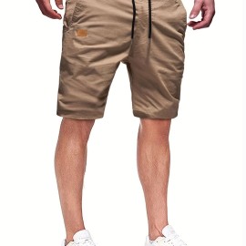 Men's Casual Cargo Shorts, Drawstring Beach Golf Shorts For Summer Outdoor Activities