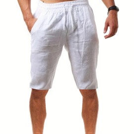 Men's Comfy Casual Cotton Shorts, Summer Clothing