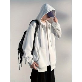 Men's Hooded Jacket Casual Long Sleeve Hoodies With Zipper Gym Sports Hooded Coat For Spring Fall