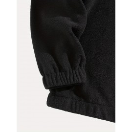 Men's Stylish Loose Pattern Sweatshirt, Casual Breathable Lapel Long Sleeve Zip Up Top For City Walk Street Hanging Outdoor Activities