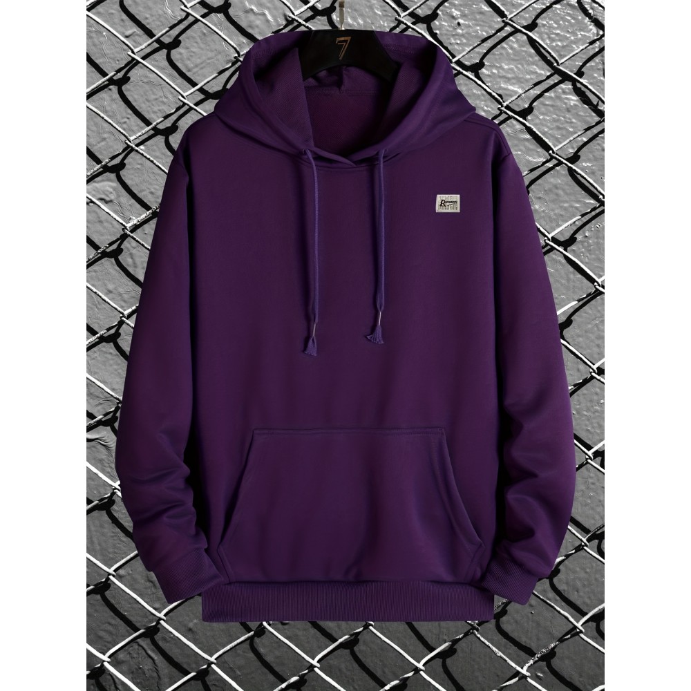 Men's Long Sleeve Pattern Print,Hoodies Street Casual Sports And Fashionable With Kangaroo Pocket Sweatshirt,Suitable For Outdoor Sports,For Autumn And Winter, Fashionable And Versatile